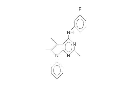 N-(3-Fluoro-phenyl)-7-phenyl-2,5,6-trimethyl-7H-pyrrolo(2,3-D)pyrimidin-4-amine
