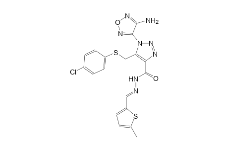 1-(4-amino-1,2,5-oxadiazol-3-yl)-5-{[(4-chlorophenyl)sulfanyl]methyl}-N'-[(E)-(5-methyl-2-thienyl)methylidene]-1H-1,2,3-triazole-4-carbohydrazide