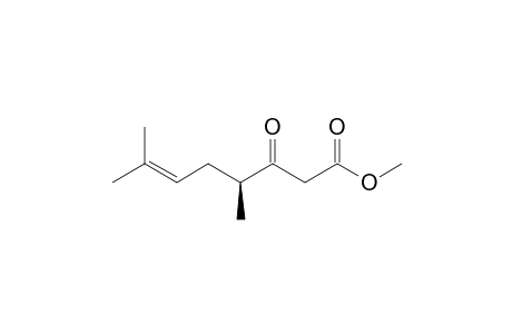 (4S)-3-keto-4,7-dimethyl-oct-6-enoic acid methyl ester