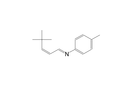 benzenamine, N-[(E,2Z)-4,4-dimethyl-2-pentenylidene]-4-methyl-