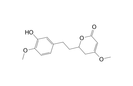 2H-Pyran-2-one, 5,6-dihydro-6-[2-(3-hydroxy-4-methoxyphenyl)ethyl]-4-methoxy-, (S)-