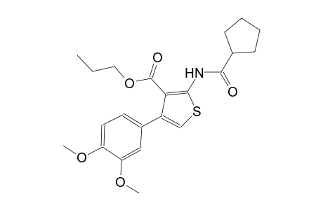propyl 2-[(cyclopentylcarbonyl)amino]-4-(3,4-dimethoxyphenyl)-3-thiophenecarboxylate