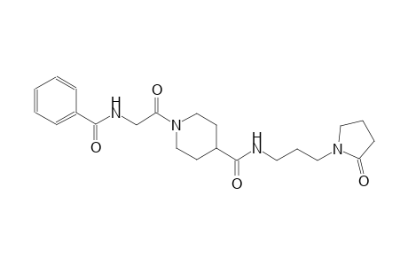4-piperidinecarboxamide, 1-[(benzoylamino)acetyl]-N-[3-(2-oxo-1-pyrrolidinyl)propyl]-