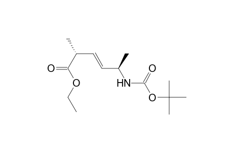 (E,2R,5R)-2-methyl-5-[[(2-methylpropan-2-yl)oxy-oxomethyl]amino]-3-hexenoic acid ethyl ester