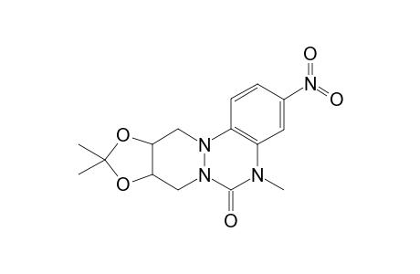 5,10,10-Trimethyl-3-nitrobenzo[1,3]dioxolo[4',5' : 4,5]-8,8a,11a,12-tetrahydropyridazino[1,2-a]-[1,2,4]-triazin-6-one