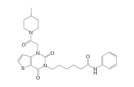 6-(1-[2-(4-methyl-1-piperidinyl)-2-oxoethyl]-2,4-dioxo-1,4-dihydrothieno[3,2-d]pyrimidin-3(2H)-yl)-N-phenylhexanamide