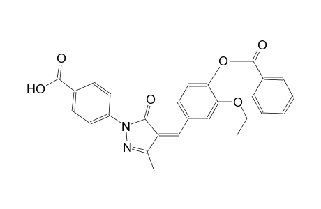 4-{(4Z)-4-[4-(benzoyloxy)-3-ethoxybenzylidene]-3-methyl-5-oxo-4,5-dihydro-1H-pyrazol-1-yl}benzoic acid