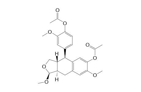 Naphtho[2,3-c]furan-6-ol, 4-[4-(acetyloxy)-3-methoxyphenyl]-1,3,3a,4,9,9a-hexahydro-1,7-dimethoxy-, acetate, [1S-(1.alpha.,3a.alpha.,4.alpha.,9a.beta.)]-