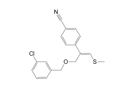 Methyl (E)-2[-[(3-chlorobenzoyl)methyl]-2-(4-cyanophenyl)]vinyl sulfide