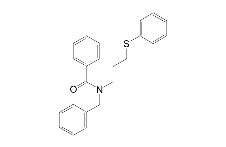 N-Benzyl-N-(3-phenylsulfanylpropyl)benzamide