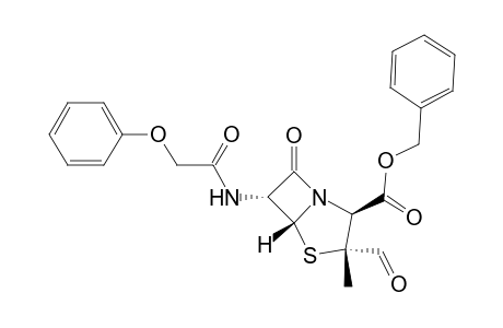 4-Thia-1-azabicyclo[3.2.0]heptane-2-carboxylic acid, 3-formyl-3-methyl-7-oxo-6-[(phenoxyacetyl)amino]-, phenylmethyl ester, [2S-(2.alpha.,3.beta.,5.alpha.,6.beta.)]-