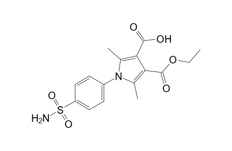 2,5-dimethyl-1-(p-sulfamoylphenyl)pyrrole-3,4-dicarboxylic acid, 3-ethyl ester