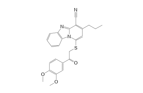 1-{[2-(3,4-dimethoxyphenyl)-2-oxoethyl]sulfanyl}-3-propylpyrido[1,2-a]benzimidazole-4-carbonitrile