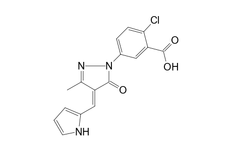 2-Chloro-5-[3-methyl-5-oxo-4-(1H-pyrrol-2-ylmethylene)-4,5-dihydro-1H-pyrazol-1-yl]benzoic acid