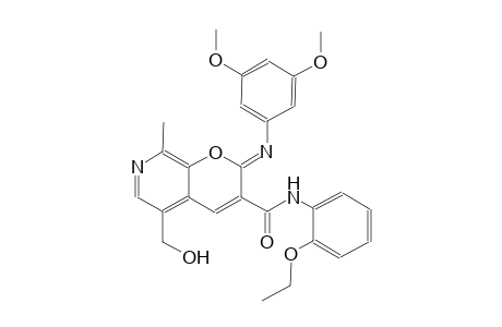 2H-pyrano[2,3-c]pyridine-3-carboxamide, 2-[(3,5-dimethoxyphenyl)imino]-N-(2-ethoxyphenyl)-5-(hydroxymethyl)-8-methyl-, (2Z)-