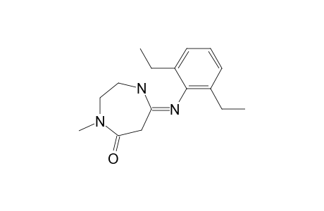 4-METHYL-7-[(2,6-DIETHYLPHENYL)-IMINO]-PERHYDRO-[1,4]-DIAZEPIN-5-ONE