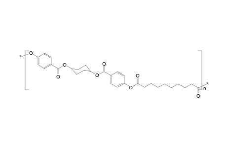 Poly(oxy-1,4-trans-cyclohexyleneoxycarbonyl-1,4-phenyleneoxycarbonyl-octamethylenecarbonyloxy-1,4-benzoyl)