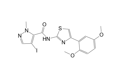 N-[4-(2,5-dimethoxyphenyl)-1,3-thiazol-2-yl]-4-iodo-1-methyl-1H-pyrazole-5-carboxamide