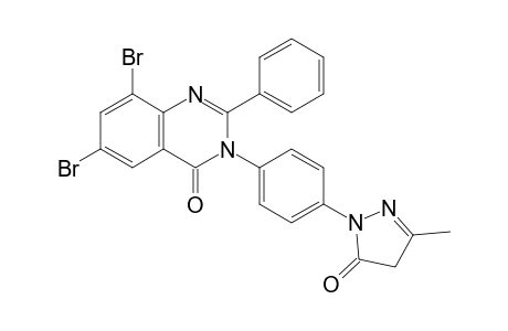 2-Phenyl-6,8-dibromo-3-[4-(3-methyl-4,5-dihydro-5-oxopyrazolin-1-yl)carbonyl]phenylquinazolin-4(3H)-one