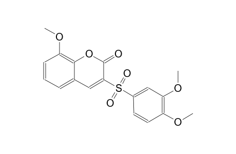 2H-1-benzopyran-2-one, 3-[(3,4-dimethoxyphenyl)sulfonyl]-8-methoxy-
