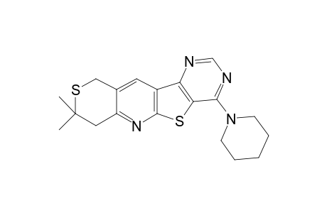 8,8-Dimethyl-1-piperidin-1-yl-8,9-dihydro-6H-7,11-dithia-2,4,10-triaza-benzo[b]fluorene