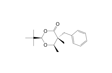(2R,5R,6R)-5-benzyl-2-t-butyl-5,6-dimethyl-1,3-dioxan-4-one