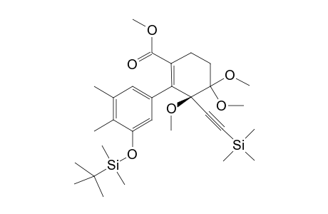 Methyl 2-(3-tert-butyldimethylsilyloxy-4,5-dimethylphenyl)-3,4,4-trimethoxy-3-(2-trimethylsilyl-1-eyhynyl)-1-cyclohexene-1-carboxylate