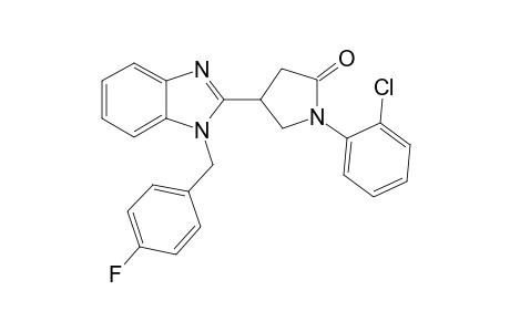 1-(2-Chlorophenyl)-4-{1-[(4-fluorophenyl)methyl]-1H-1,3-benzodiazol-2-yl}pyrrolidin-2-one