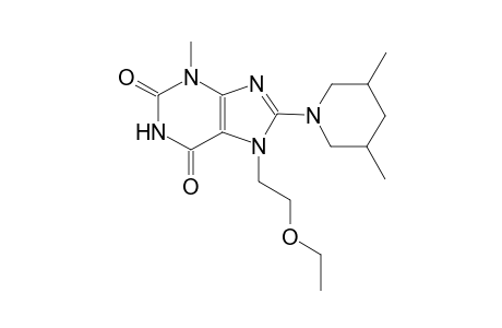 8-(3,5-dimethyl-1-piperidinyl)-7-(2-ethoxyethyl)-3-methyl-3,7-dihydro-1H-purine-2,6-dione