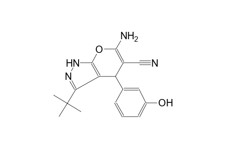 pyrano[2,3-c]pyrazole-5-carbonitrile, 6-amino-3-(1,1-dimethylethyl)-1,4-dihydro-4-(3-hydroxyphenyl)-