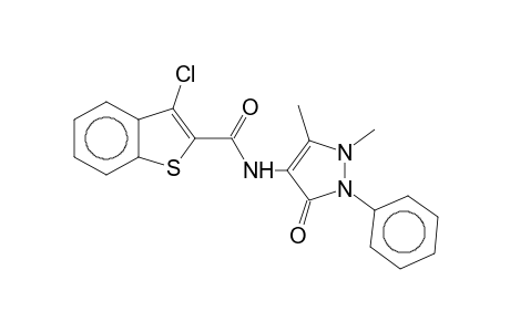 3-Chloro-N-(2,3-dimethyl-1-phenyl-3-pyrazolin-5-one-4-yl)-2-thianaphthenecarboxamide