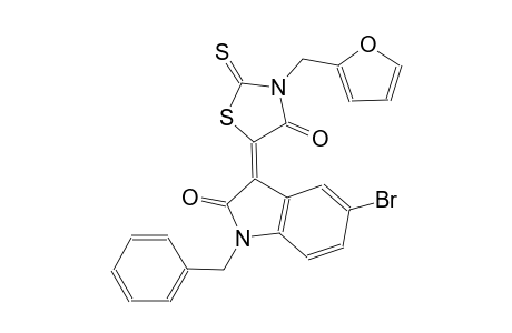 (3Z)-1-benzyl-5-bromo-3-[3-(2-furylmethyl)-4-oxo-2-thioxo-1,3-thiazolidin-5-ylidene]-1,3-dihydro-2H-indol-2-one