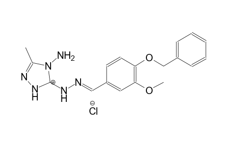 1-(4-amino-3-methyl-1H-1,2,4-triazol-5(4H)-ylidene)-2-(4-(benzyloxy)-3-methoxybenzylidene)hydrazin-1-ium chloride