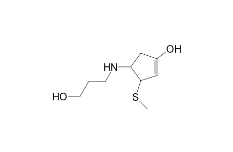5-[3'-(Hydroxy)propyl]amino-4-(methylsulfanyl)cyclopenten-2-enol
