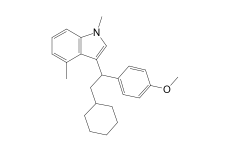 3-(2-cyclohexyl-1-(4-methoxyphenyl)ethyl)-1,4-dimethyl-1H-indole
