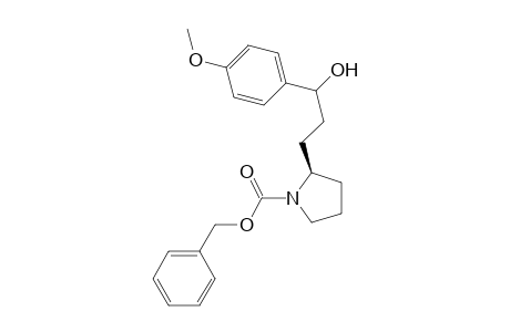 1-Pyrrolidinecarboxylic acid, 2-[2-hydroxy-3-(4-methoxyphenyl)propyl]-, phenylmethyl ester, (R*,R*)-(.+-.)-