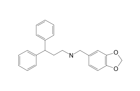 N-(3,3-DIPHENYLPROPYL)-N-(3,4-METHYLENEDIOXY-BENZYL)-AMINE