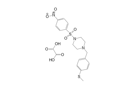 1-(4-(methylthio)benzyl)-4-((4-nitrophenyl)sulfonyl)piperazine oxalate