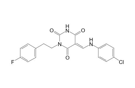 (5E)-5-[(4-chloroanilino)methylene]-1-[2-(4-fluorophenyl)ethyl]barbituric acid