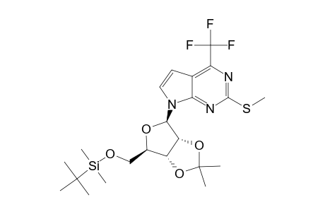 7-[5-O-(TERT.-BUTYLDIMETHYLSILYL)-2,3-O-(1-METHYLETHYLIDEN)-BETA-D-RIBOFURANOSYL]-2-(METHYLTHIOL)-4-TRIFLUOROMETHYL-PYRROLO-[2,3-D]-PYRIMIDINE