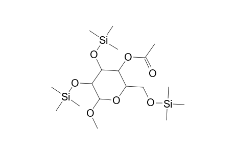 Methyl 4-O-acetyl-2,3,6-tris-O-(trimethylsilyl)hexopyranoside