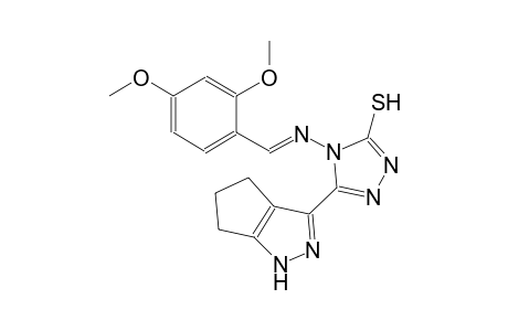 4-{[(E)-(2,4-dimethoxyphenyl)methylidene]amino}-5-(1,4,5,6-tetrahydrocyclopenta[c]pyrazol-3-yl)-4H-1,2,4-triazole-3-thiol