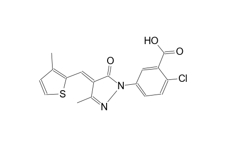 2-chloro-5-{(4E)-3-methyl-4-[(3-methyl-2-thienyl)methylene]-5-oxo-4,5-dihydro-1H-pyrazol-1-yl}benzoic acid