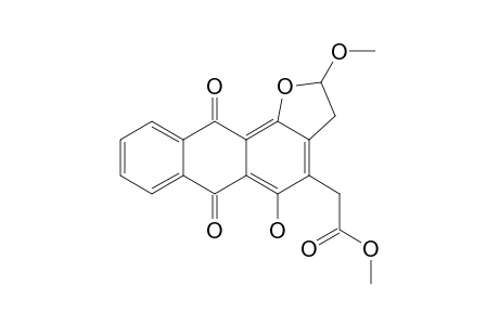 METHYL-(5-HYDROXY-2-METHOXY-6,11-DIOXO-2,3,6,11-TETRAHYDRO-ANTHRA-[1.2-B]-FURAN-4-YL)-ACETATE