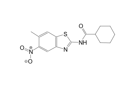 cyclohexanecarboxamide, N-(6-methyl-5-nitro-2-benzothiazolyl)-