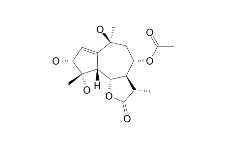 VALERIANIN-C;8-ALPHA-ACETOXYL-3-ALPHA,4-ALPHA,10-TRIHYDROXYL-GUAIA-1(2)-ENE-12,6-ALPHA-OLIDE