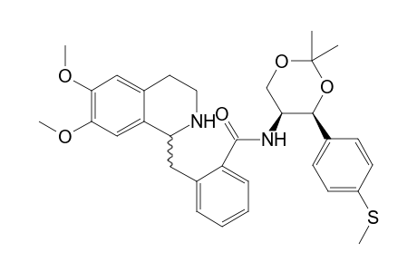 6,7-Dimethoxy-1-[2-[N-(4-methylthiophenyl-2,2-dimethyl[1,3]-dioxan-5-yl)amido]benzyl]-1,2,3,4-tetrahydroisoquinoline