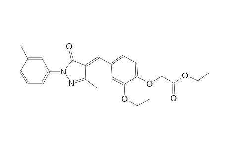 ethyl (2-ethoxy-4-{(E)-[3-methyl-1-(3-methylphenyl)-5-oxo-1,5-dihydro-4H-pyrazol-4-ylidene]methyl}phenoxy)acetate
