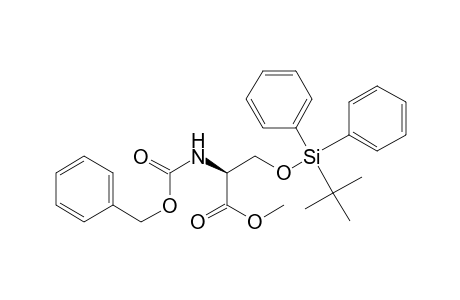 (2S)-2-(benzyloxycarbonylamino)-3-[tert-butyl(diphenyl)silyl]oxy-propionic acid methyl ester