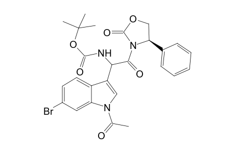 tert-Butyl (1'S,5"R)-N-{1'-(1-Acetyl-6-bromoindol-3-yl)-2'-oxo-2'-(2"-oxo-5"-phenyl-3",1"-oxazolidinyl)ethylcarbamate